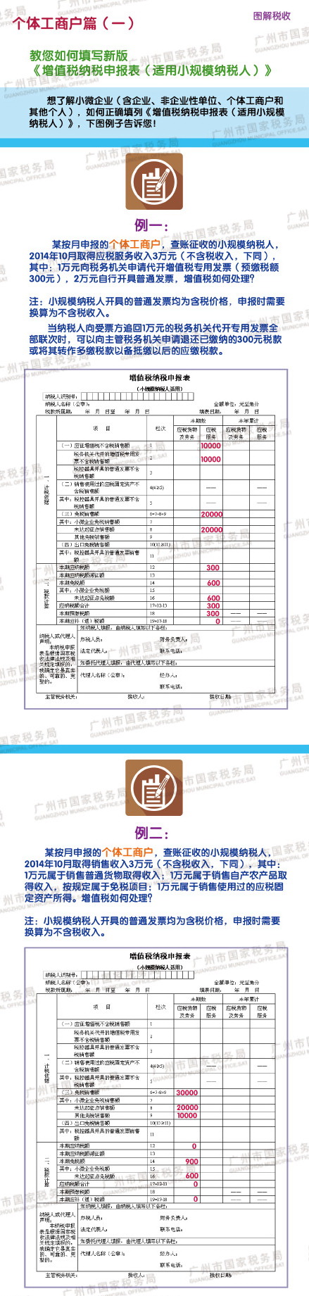 小规模增值税申报表填写范例（完整版）