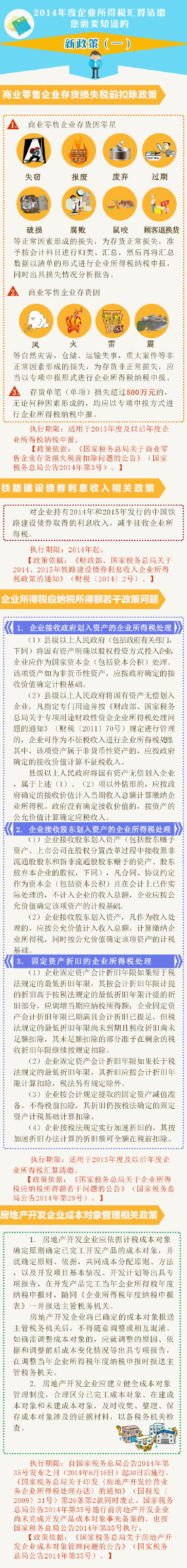 2014企业所得税汇算清缴需要知道的新政策（一）